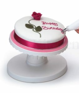Alessi 1pc Kuchen Plattenspieler Revolving-Kuchen Stehen Kreis Cakeboard Basis 