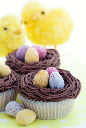 Cupcakes mit Osterei-Nest