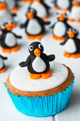 Cupcakes mit Pinguinen