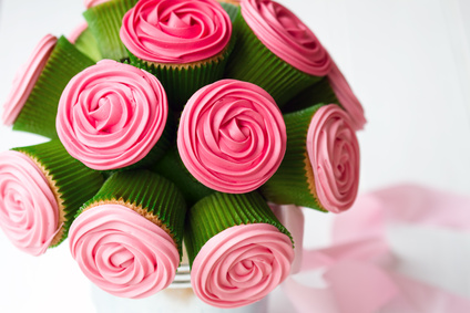 Cupcakes im Blumenstrauß-Design