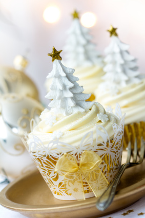 Weihnachts-Cupcakes mit Stern