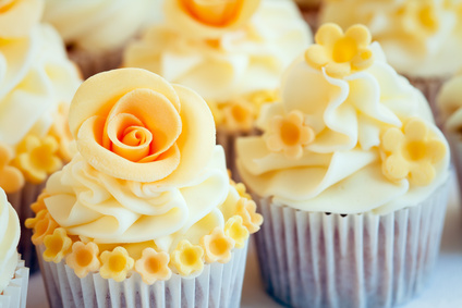 Gelbe Cupcakes