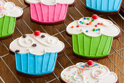 Plätzchen mit Motiv "Cupcakes"