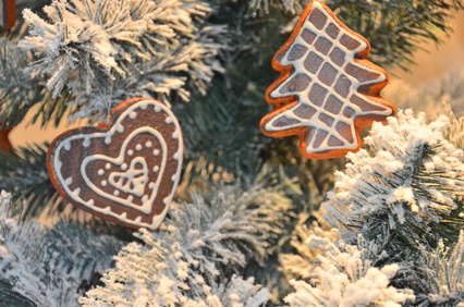 Herz- und Weihnachtsbaum als Christbaumschmuck