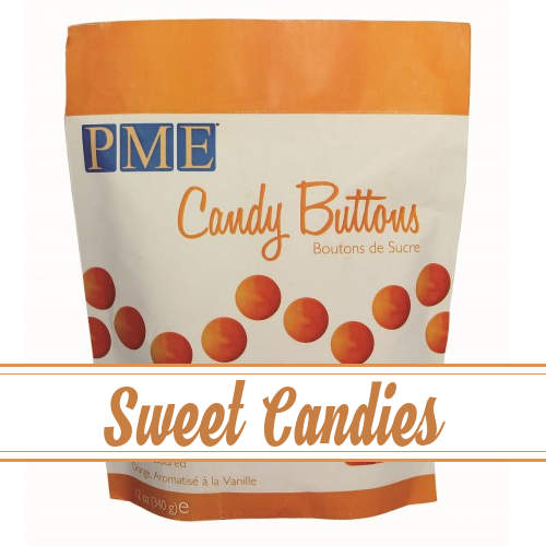 Süße Candy Buttons von PME in der Farbe Orange