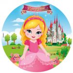 Tortenaufleger für Prinzessinnen-Torte